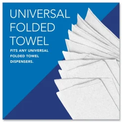 Online Essential 1-Ply 8 in. x 9.4 in. Multi-Fold Towels - White (16/Carton) Paper & Dispensers