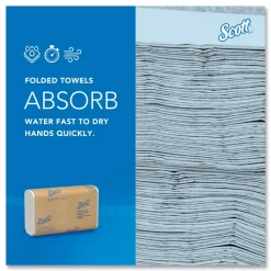 Online Essential 1-Ply 8 in. x 9.4 in. Multi-Fold Towels - White (16/Carton) Paper & Dispensers