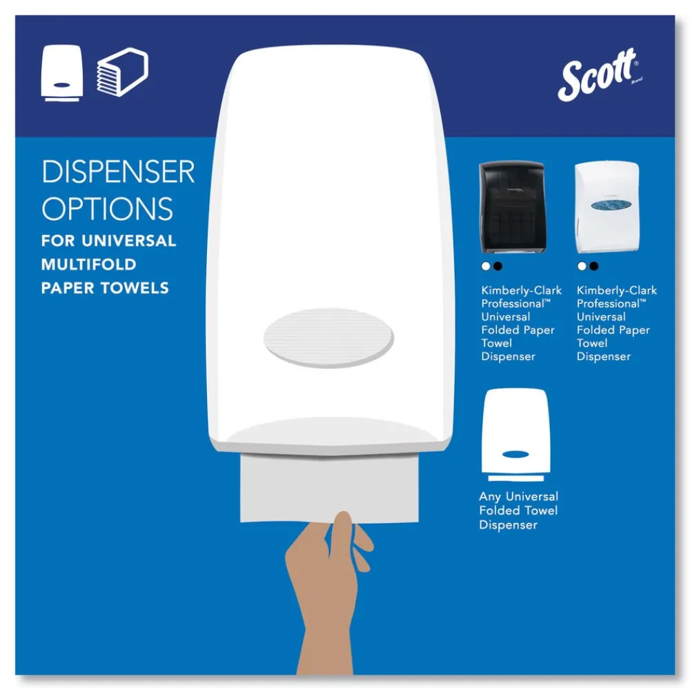 Online Essential 1-Ply 8 in. x 9.4 in. Multi-Fold Towels - White (16/Carton) Paper & Dispensers