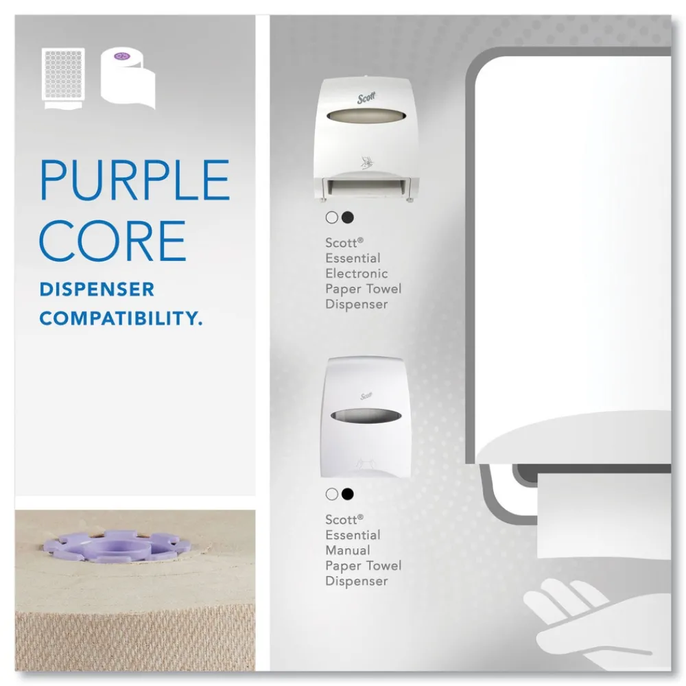 Online Essential 1-Ply 8 in. x 700 ft. 1.75 in. Core 100% Recycled Fiber Hard Roll Towel - Brown (6/Carton) Paper & Dispensers