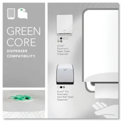 Online 1-Ply 1150 ft. Pro Hard Roll Paper Towels with Elevated Design for Pro Dispenser - Green Core Only (6/Carton) Paper & Dispensers