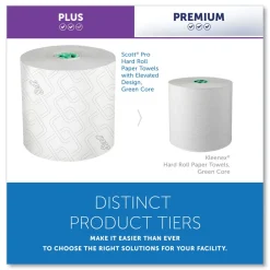 Online 1-Ply 1150 ft. Pro Hard Roll Paper Towels with Elevated Design for Pro Dispenser - Green Core Only (6/Carton) Paper & Dispensers