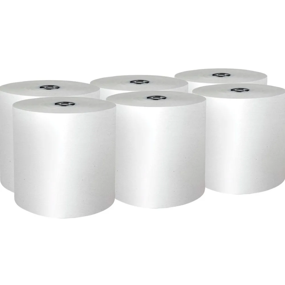 Hot 1-Ply 7.5 in. x 900 ft. Pro Hard Roll Paper Towels with Absorbency Pockets for Pro Dispenser - Gray Core Only (6/Carton) Paper & Dispensers