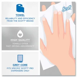 Hot 1-Ply 7.5 in. x 900 ft. Pro Hard Roll Paper Towels with Absorbency Pockets for Pro Dispenser - Gray Core Only (6/Carton) Paper & Dispensers