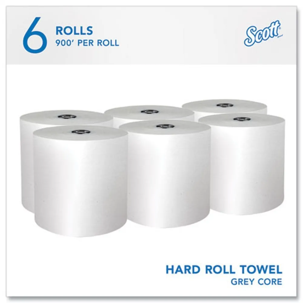 Hot 1-Ply 7.5 in. x 900 ft. Pro Hard Roll Paper Towels with Absorbency Pockets for Pro Dispenser - Gray Core Only (6/Carton) Paper & Dispensers