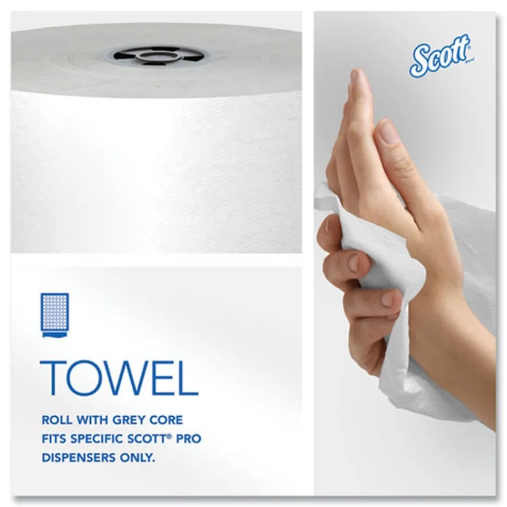 Hot 1-Ply 7.5 in. x 900 ft. Pro Hard Roll Paper Towels with Absorbency Pockets for Pro Dispenser - Gray Core Only (6/Carton) Paper & Dispensers