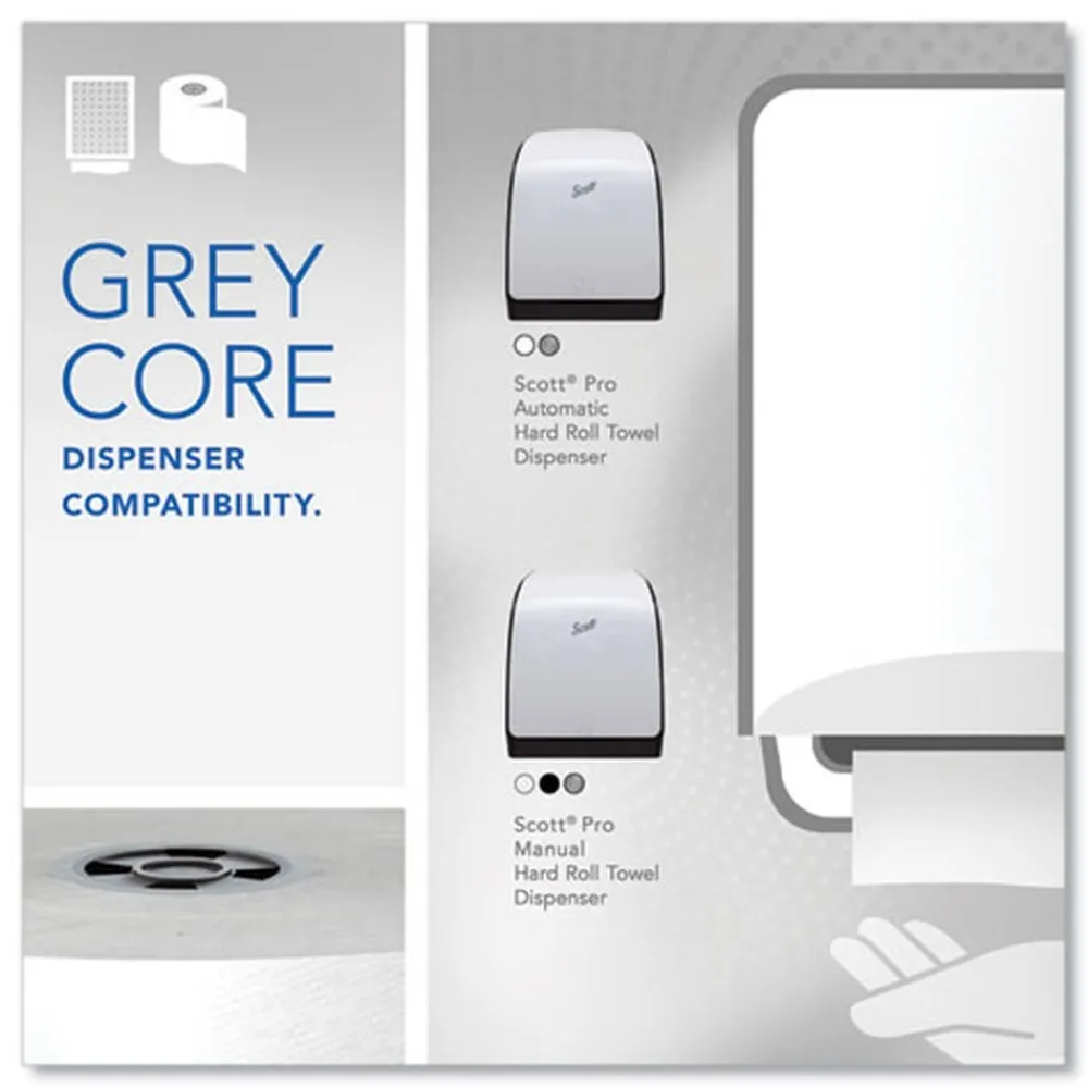 Hot 1-Ply 7.5 in. x 900 ft. Pro Hard Roll Paper Towels with Absorbency Pockets for Pro Dispenser - Gray Core Only (6/Carton) Paper & Dispensers