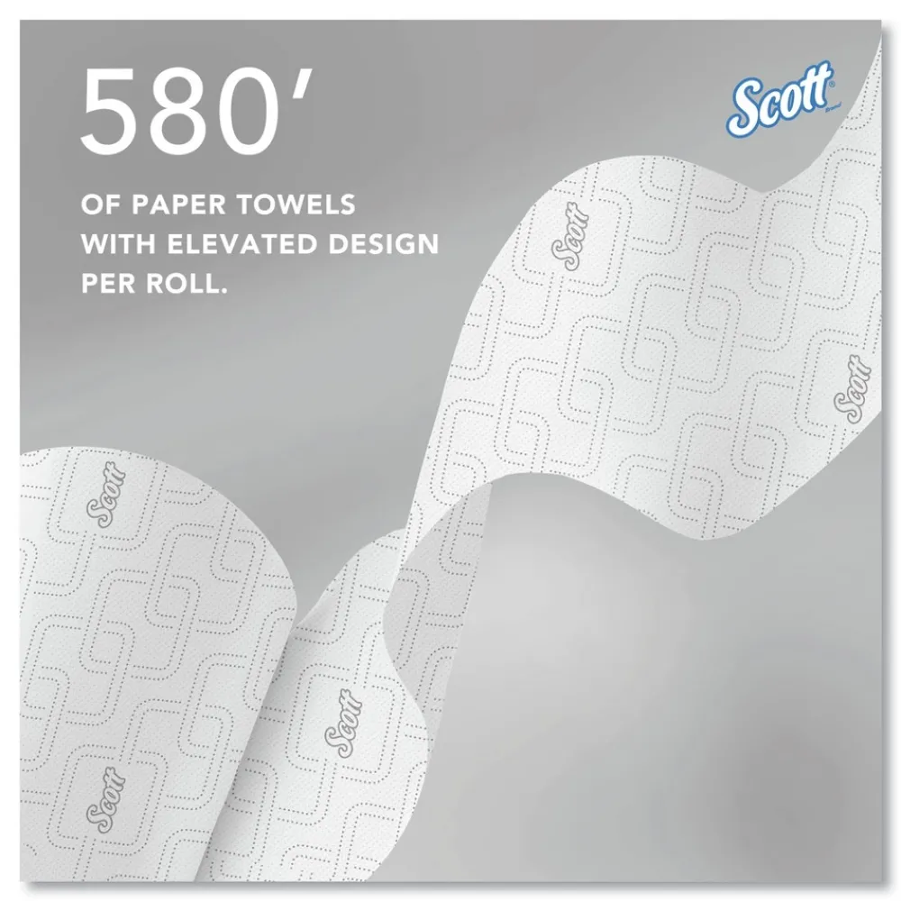 Online 1-Ply 8 in. x 580 ft. Slimroll Towels - White/Orange Core (6/Carton) Paper & Dispensers