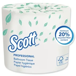 Online 2-Ply Septic Safe Essential Standard Roll Bathroom Tissue for Business - White (550/Roll) Paper & Dispensers