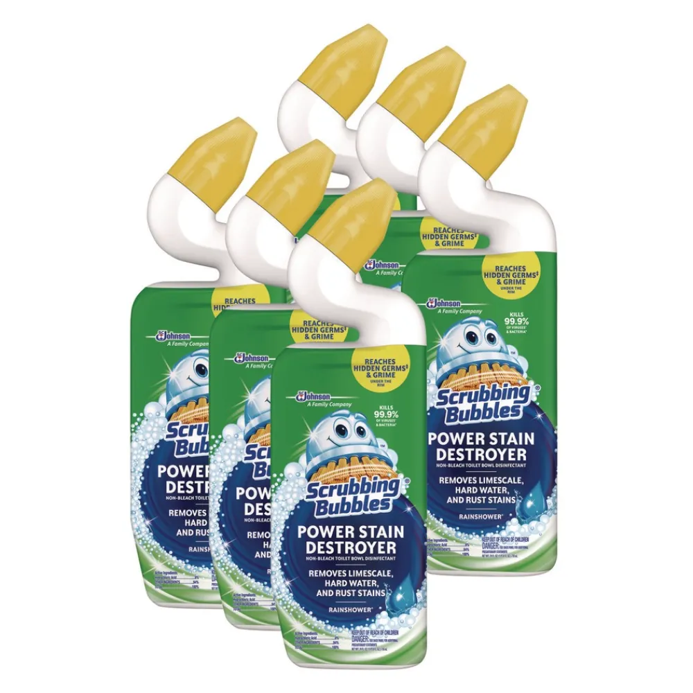 Outlet 24 oz Power Stain Destroyer Toilet Bowl Disinfectant - Rainshower Scent (6/Carton) Cleaning & Janitorial Supplies