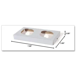 Sale 7.88 in. x 3.88 in. x 0.88 in. 2-Cupcake Paper Holder Inserts - White/Brown (200/Bundle) Tabletop And Serveware
