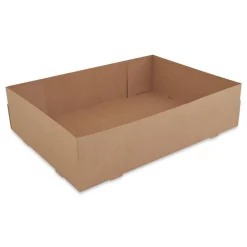 Clearance 13.5 in. x 9.88 in. x 3.38 in. Kraft Paper Donut Trays - Brown (150/Carton) Tabletop And Serveware