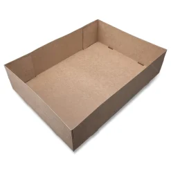 Clearance 13.5 in. x 9.88 in. x 3.38 in. Kraft Paper Donut Trays - Brown (150/Carton) Tabletop And Serveware