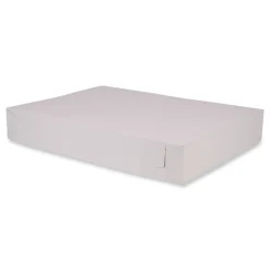 Discount 26 in. x 18.5 in. x 4 in. Paper Standard Bakery Boxes - White (50/Carton) Tabletop And Serveware