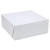 16 in. x 16 in. x 6 in. Paper Standard Bakery Boxes - White (50/Carton) Tabletop And Serveware