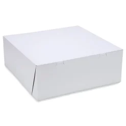 16 in. x 16 in. x 6 in. Paper Standard Bakery Boxes - White (50/Carton) Tabletop And Serveware