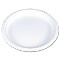 New ChampWare Molded Fiber Tableware, Molded Fiber Plate, 9-in dia, White, 125 Plates/Sleeve, 4 Sleeves/Carton Tabletop And Serveware