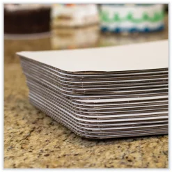 Hot Double Wall Pad Paper 10 in. x 14 in. Bakery Bright White Cake Pad - White (100/Carton) Tabletop And Serveware