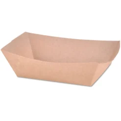 Hot SCH 0513 1 lbs. Capacity Paper Eco Food Trays - Brown (1000/Carton) Tabletop And Serveware