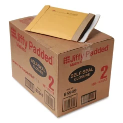 Outlet Jiffy #2 Paper Padding Self-Adhesive Closure 8.5 in. x 12 in. Padded Mailer - Natural Kraft (100/Carton) Mailing, Packing & Shipping