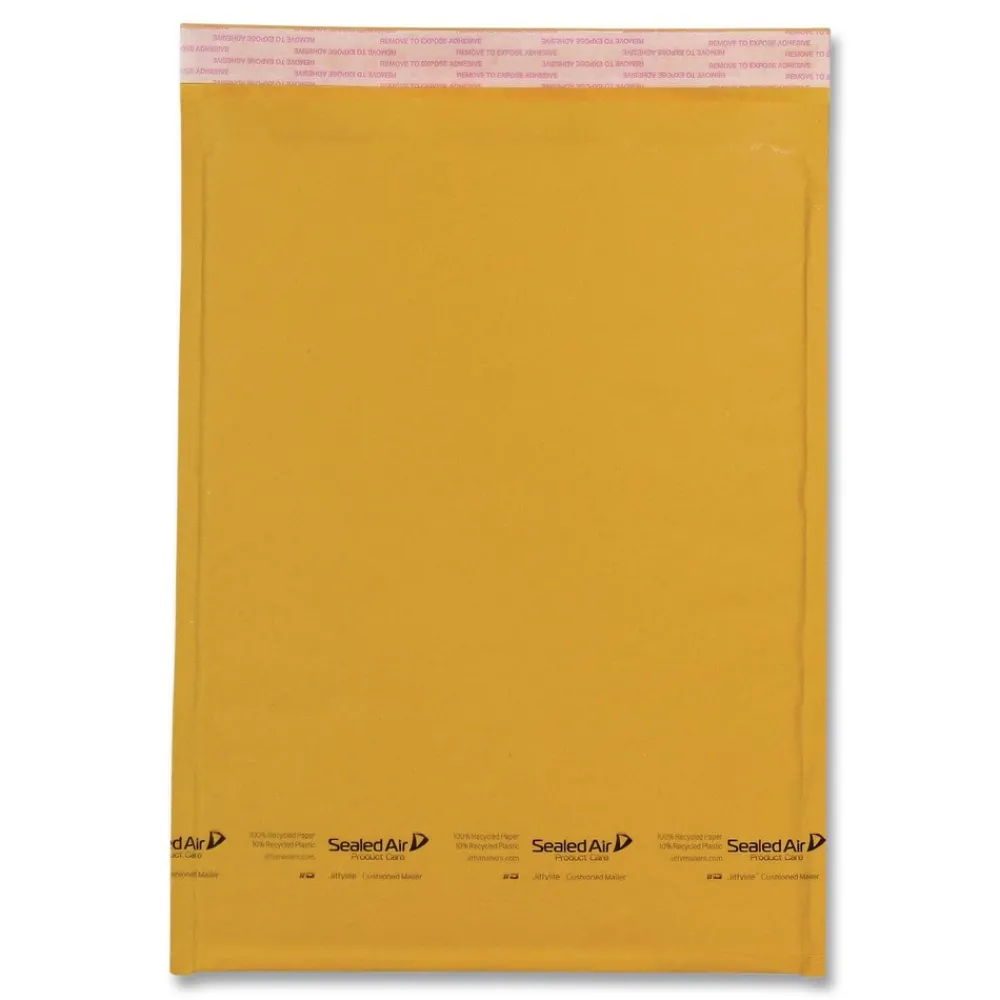 Clearance Jiffylite #6 Barrier Bubble Air Cell Cushion Self-Adhesive Closure Self-Seal 12.5 in. x 19 in. Bubble Mailer - Brown Kraft (50/Carton) Mailing, Packing & Shipping