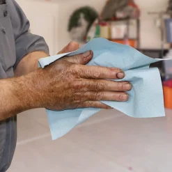 Outlet 1-Ply 11 x 9.4 TOOLBOX Shop Towels - Blue (30/Carton) Cleaning & Janitorial Supplies