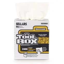 Online 1-Ply 8.5 x 16.5 Z400 Interfold Pop-Up Wipers - White (8/Carton) Cleaning & Janitorial Supplies