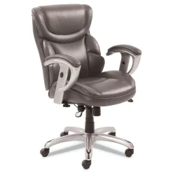 Best 18.75 in. to 21.75 in. Seat Height Supports Up to 300 lbs. Emerson Task Chair - Gray Seat/Back, Silver Base Office Furniture & Lighting