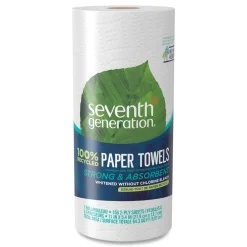 Best 13722 100% Recycled 11 in. x 5.4 in. 2-Ply Paper Kitchen Towel Rolls - White (156 Sheets/Roll, 24 Rolls/Carton) Paper & Dispensers