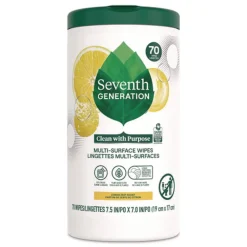Online 69657417 7 x 7 Multi-Surface Wipes - Lemon Zest/White (6/Carton) Cleaning & Janitorial Supplies