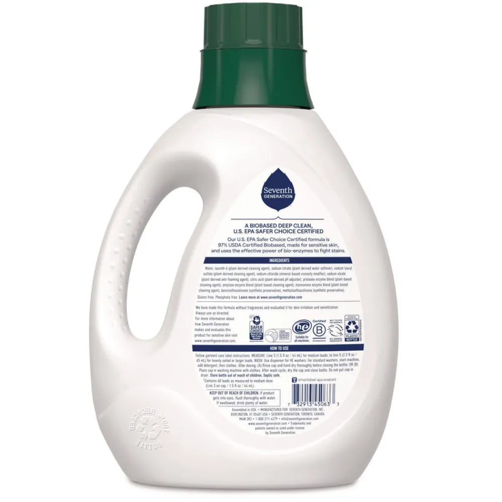 Best 90 oz Natural Liquid Sensitive Skin Laundry Detergent Bottle - Free and Clear (4/Carton) Cleaning & Janitorial Supplies