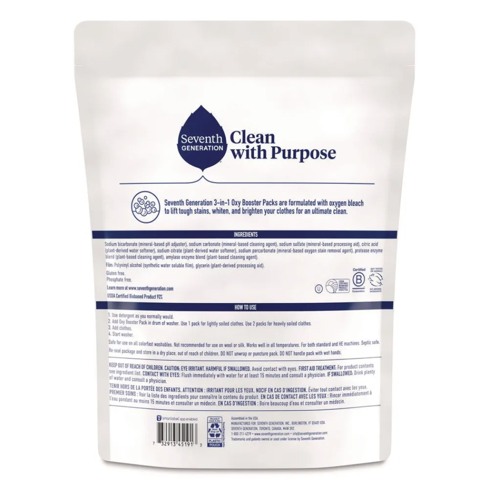 New 17.6 oz PowerPlus 3-in-1 Oxy Booster Packs - Fragrance-Free (6/Carton) Cleaning & Janitorial Supplies