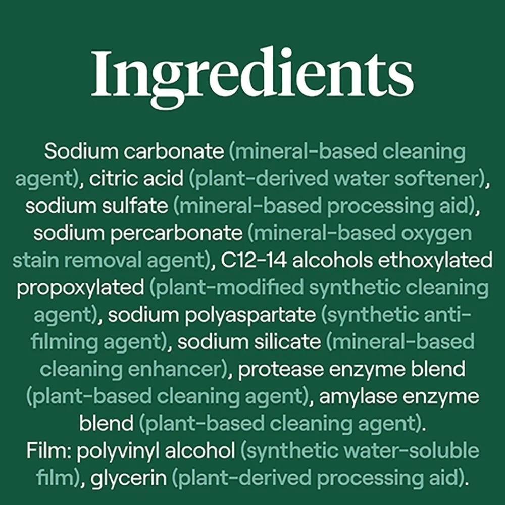 Online Natural Automatic Dishwasher Detergent Packs - Free and Clear (5/Carton) Cleaning & Janitorial Supplies