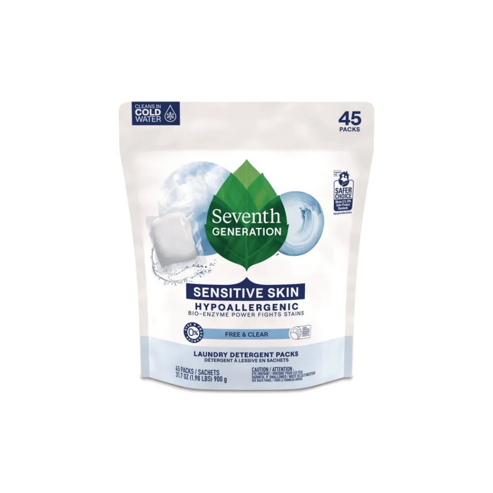 Online Powder Natural Laundry Detergent Packs - Unscented (8/Carton) Cleaning & Janitorial Supplies
