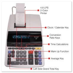 New Black/Red Print 4.8 Lines/Sec Two-Color Printing Calculator Office Electronics & Batteries
