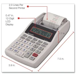 Sale EL-1611V 2 Lines/Sec Printing Calculator - Black/Red Print Office Electronics & Batteries