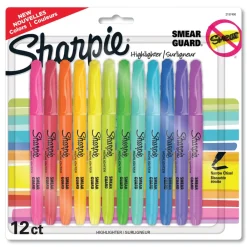 Online Chisel Tip Pocket Style Highlighters - Assorted Ink Colors/Assorted Barrel Colors (12/Pack) Pens, Pencils & Markers