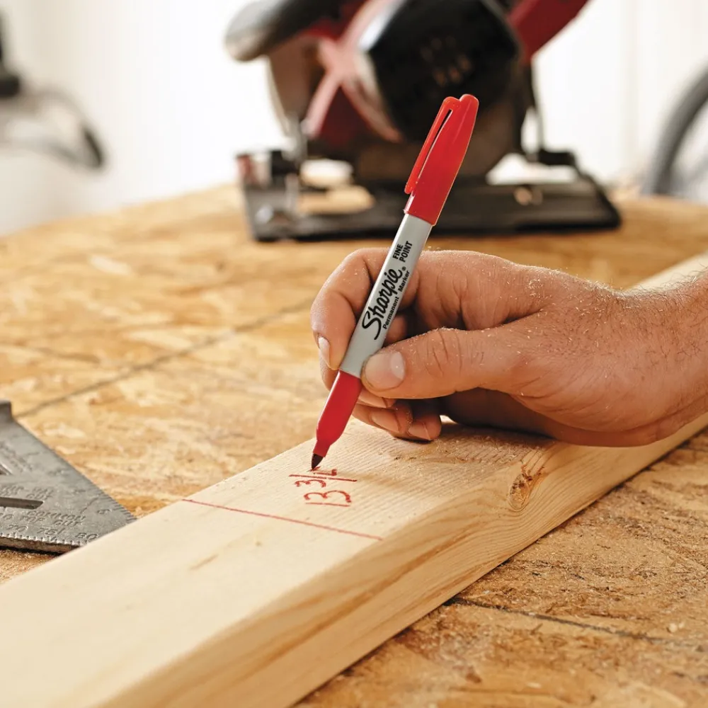 New Fine Bullet Tip Retractable Permanent Marker - Red (1-Dozen) Pens, Pencils & Markers