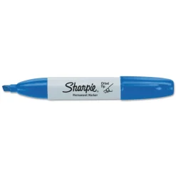 Outlet Medium Chisel Tip Permanent Marker - Blue (1-Dozen) Pens, Pencils & Markers