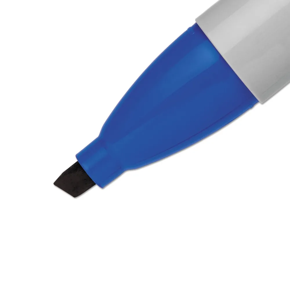 Outlet Medium Chisel Tip Permanent Marker - Blue (1-Dozen) Pens, Pencils & Markers