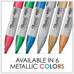 Outlet Medium Chisel Tip Metallic Permanent Marker - Assorted (6/Pack) Pens, Pencils & Markers