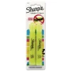 Tank-Style Chisel Tip Highlighters - Fluorescent Yellow Ink/Yellow Barrel (2/Pack) Pens, Pencils & Markers