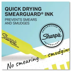 Tank-Style Chisel Tip Highlighters - Fluorescent Yellow Ink/Yellow Barrel (2/Pack) Pens, Pencils & Markers