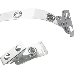 Clearance 0.38 in. x 2.75 in. ID Strap Clips - Clear (25/Pack) Paper Clips, Binder Clips, & Fasteners