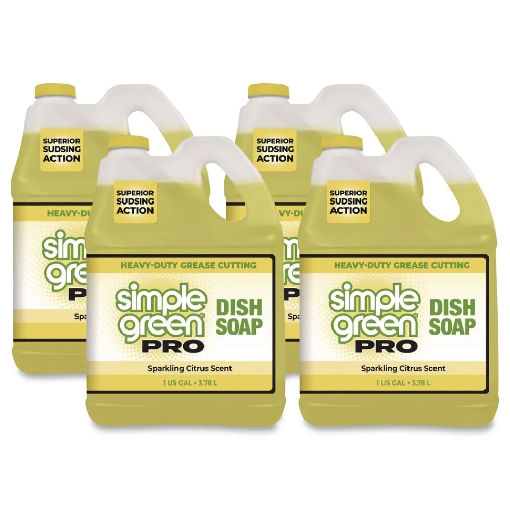 Outlet 1 Gallon Pro Dish Soap - Sparkling Citrus Scent (4/Carton) Cleaning & Janitorial Supplies