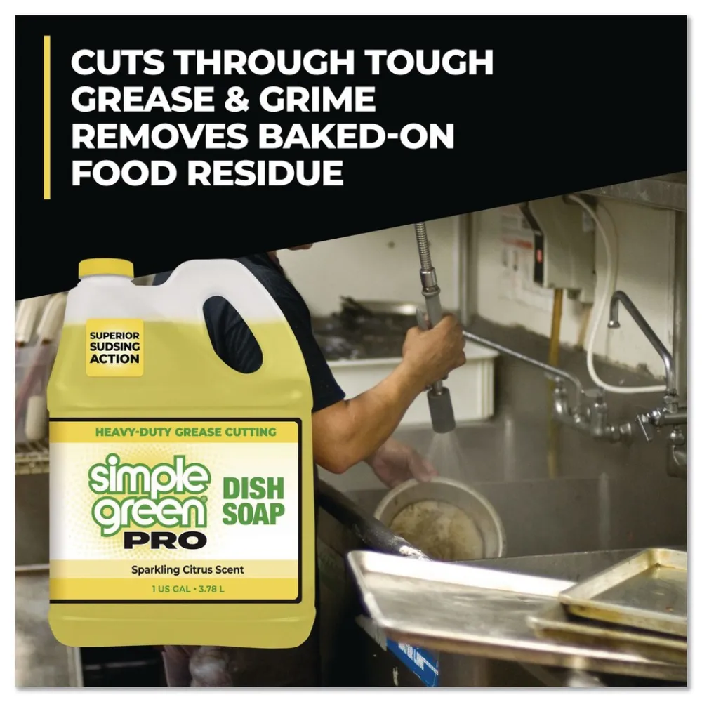 Outlet 1 Gallon Pro Dish Soap - Sparkling Citrus Scent (4/Carton) Cleaning & Janitorial Supplies