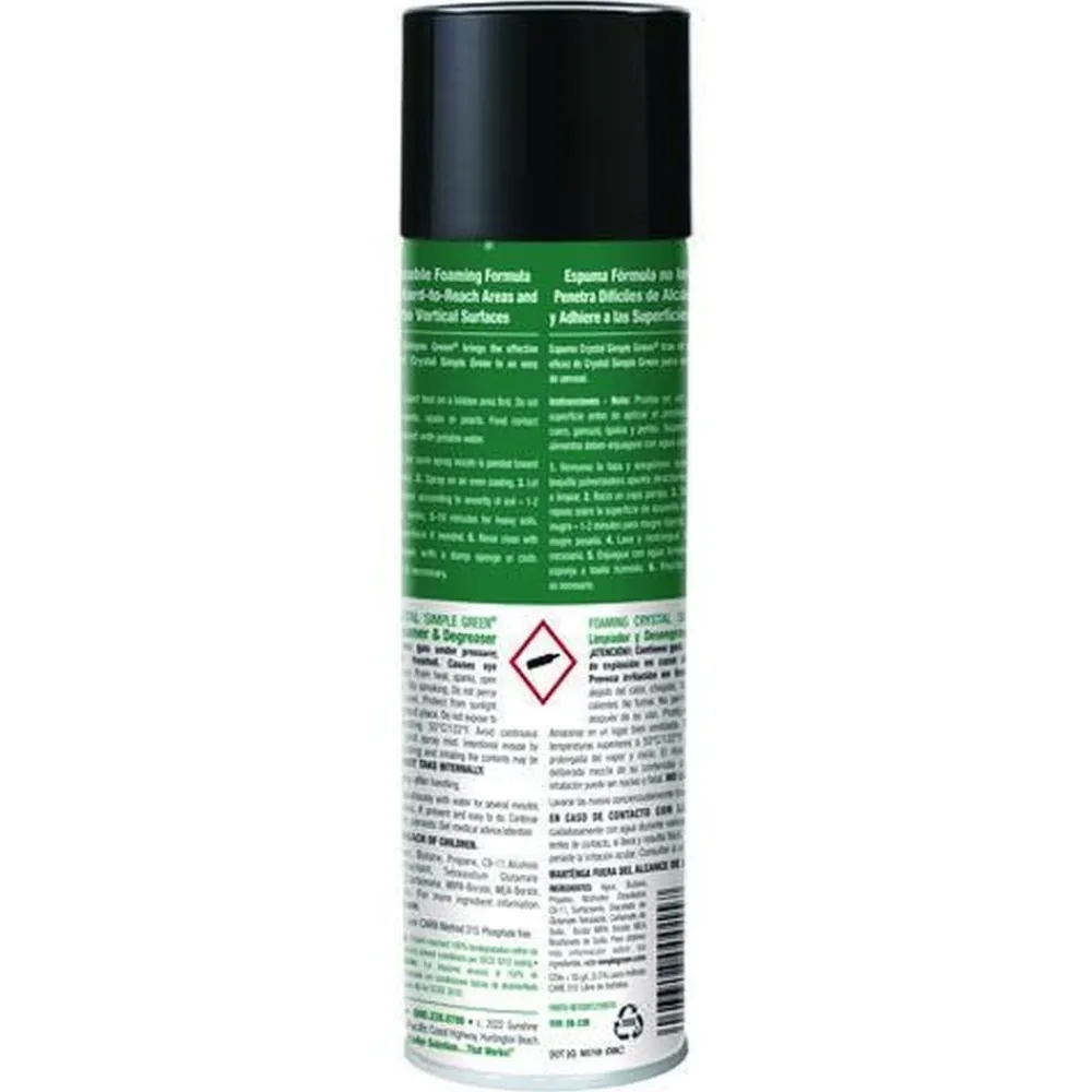Online Crystal 20 oz Aerosol Spray Foaming Industrial Cleaner and Degreaser (12/Carton) Cleaning & Janitorial Supplies
