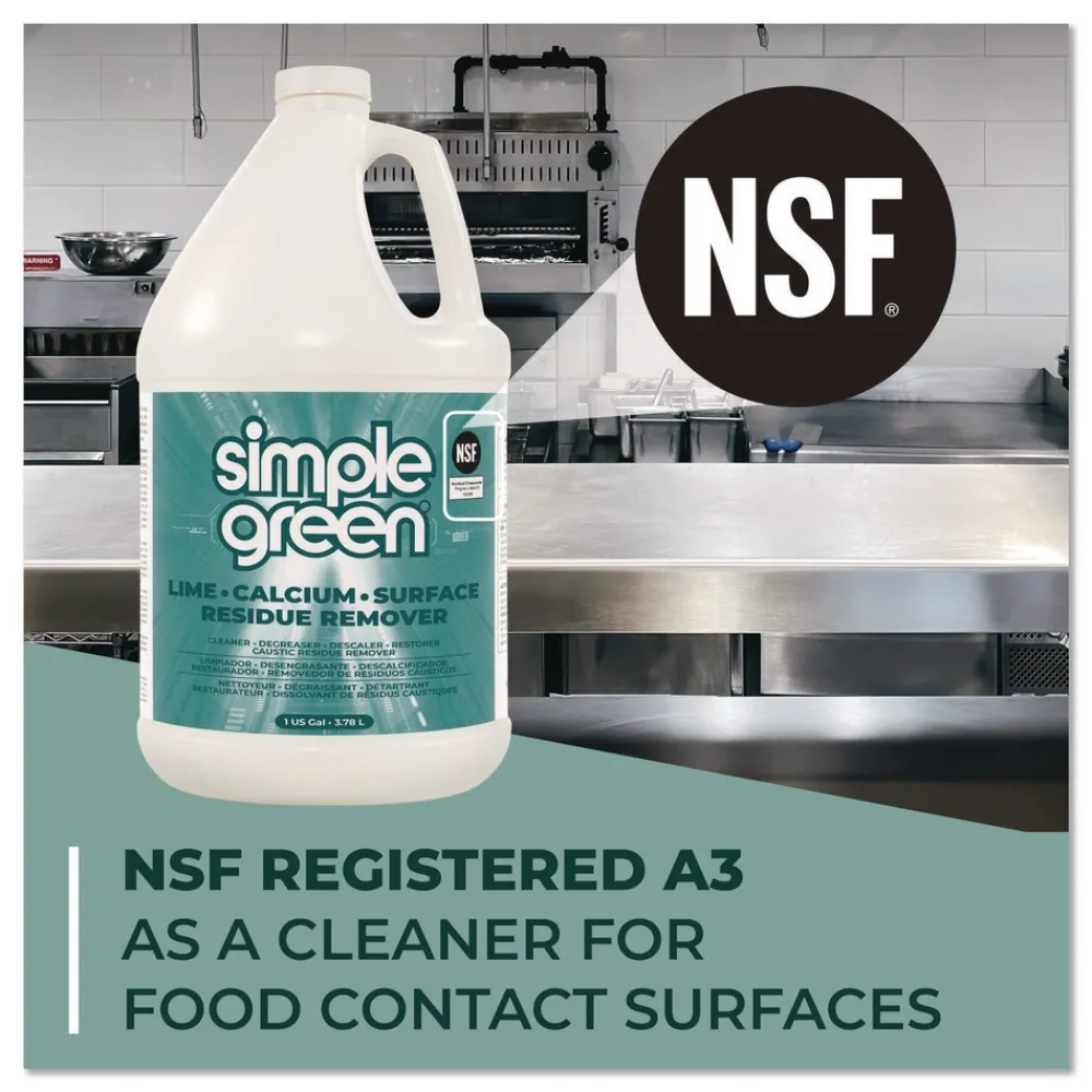 Hot Lime Calcium Surface Residue Remover, 1 gal Bottle, 6/Carton Cleaning & Janitorial Supplies