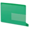 Sale 61952 1/3-Cut End Tab Out 8.5 in. x 11 in. Colored Poly Out Guides with Pockets - Green (25/Box) Filing & Folders