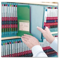 Sale 61952 1/3-Cut End Tab Out 8.5 in. x 11 in. Colored Poly Out Guides with Pockets - Green (25/Box) Filing & Folders